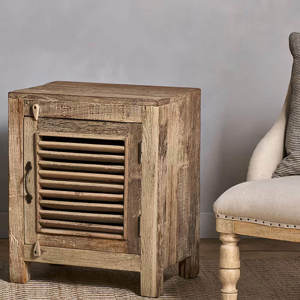 Nkuku Reclaimed IBO Slatted Wooden Cabinet